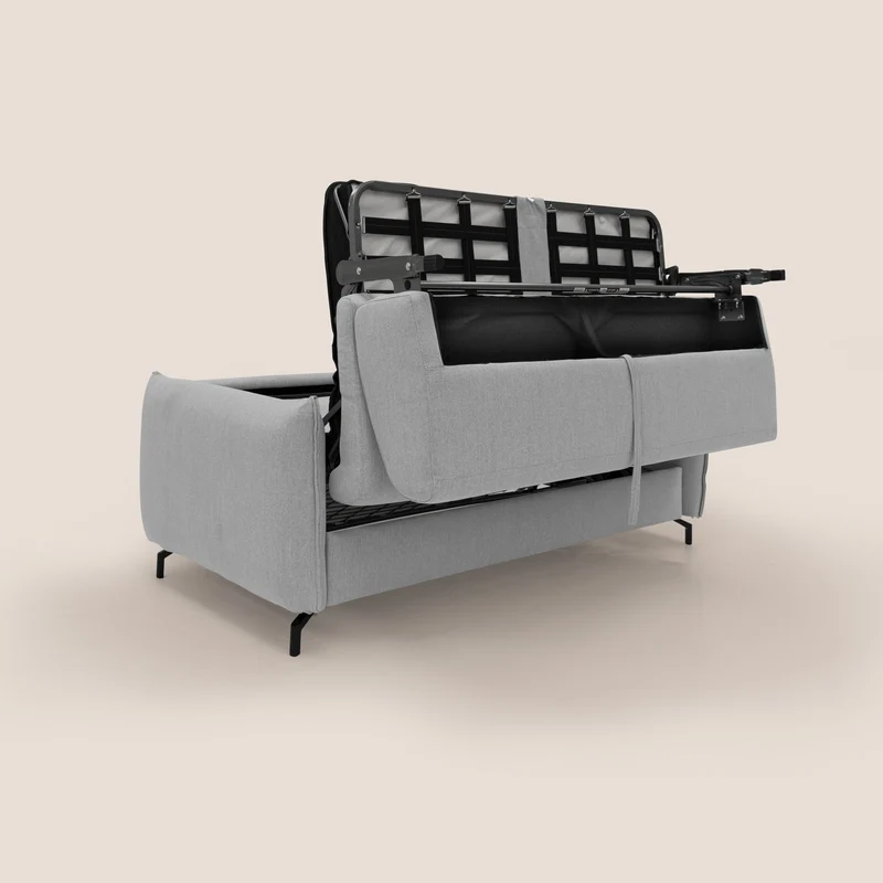 Scarlet canapé convertible en tissu mixte coton imperméable T19 gris