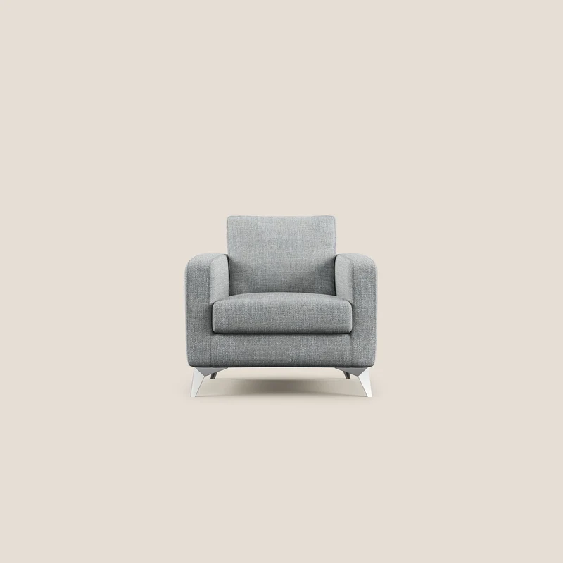 Orione fauteuil en tissu doux imperméable entrelacé T06 gris