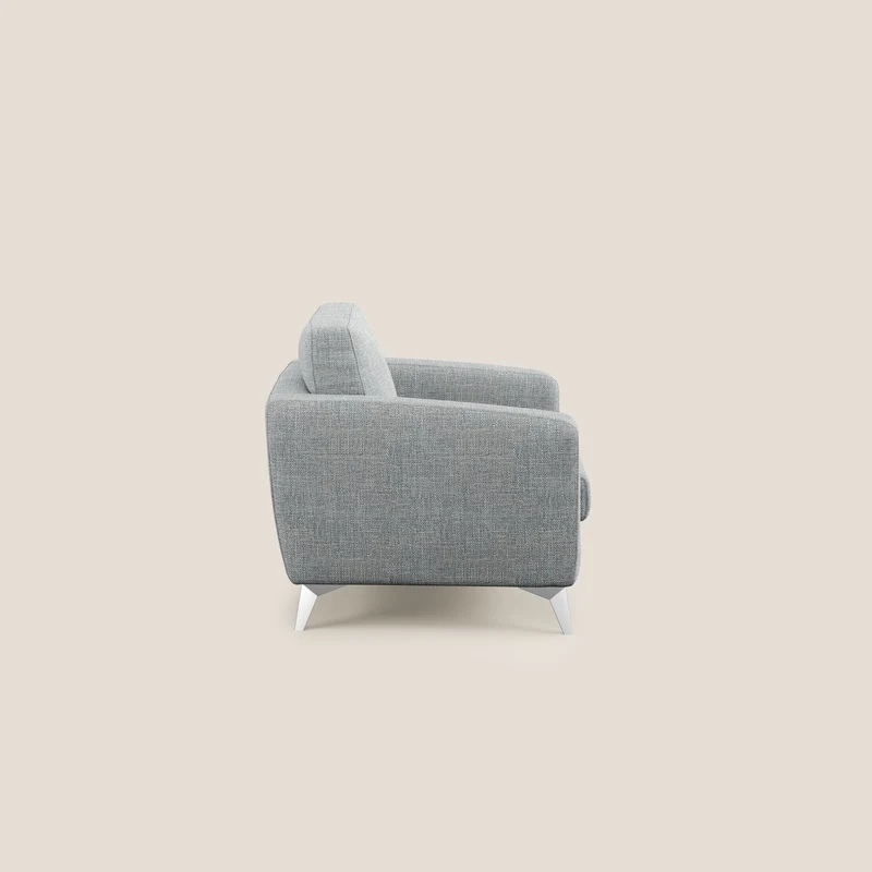 Orione fauteuil en tissu doux imperméable entrelacé T06 gris