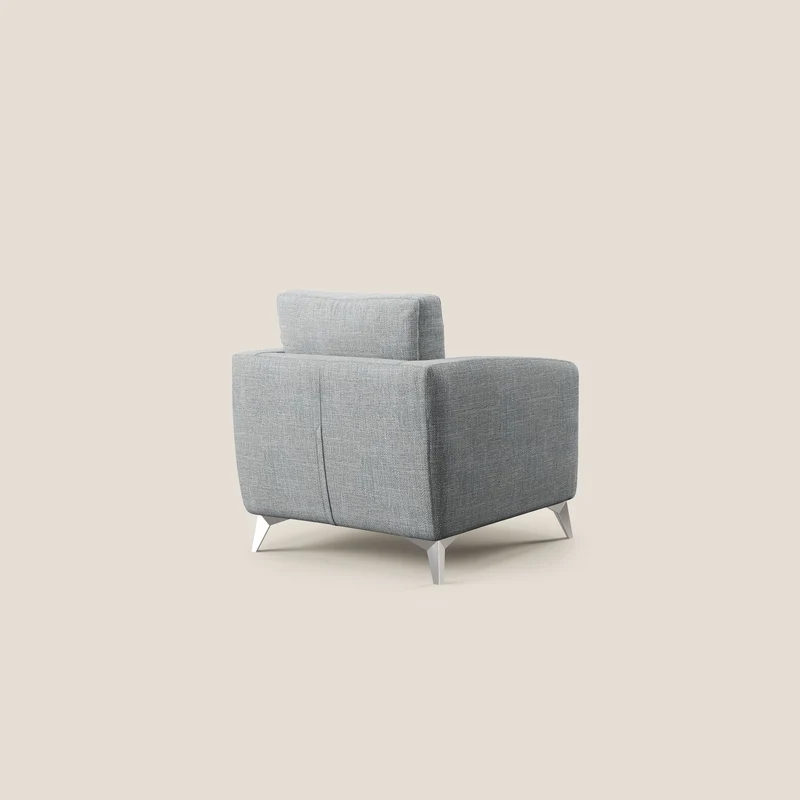 Orione fauteuil en tissu doux imperméable entrelacé T06 gris