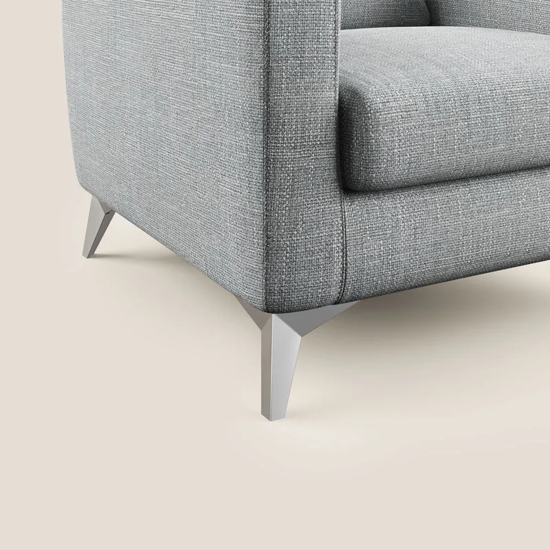 Orione fauteuil en tissu doux imperméable entrelacé T06 gris