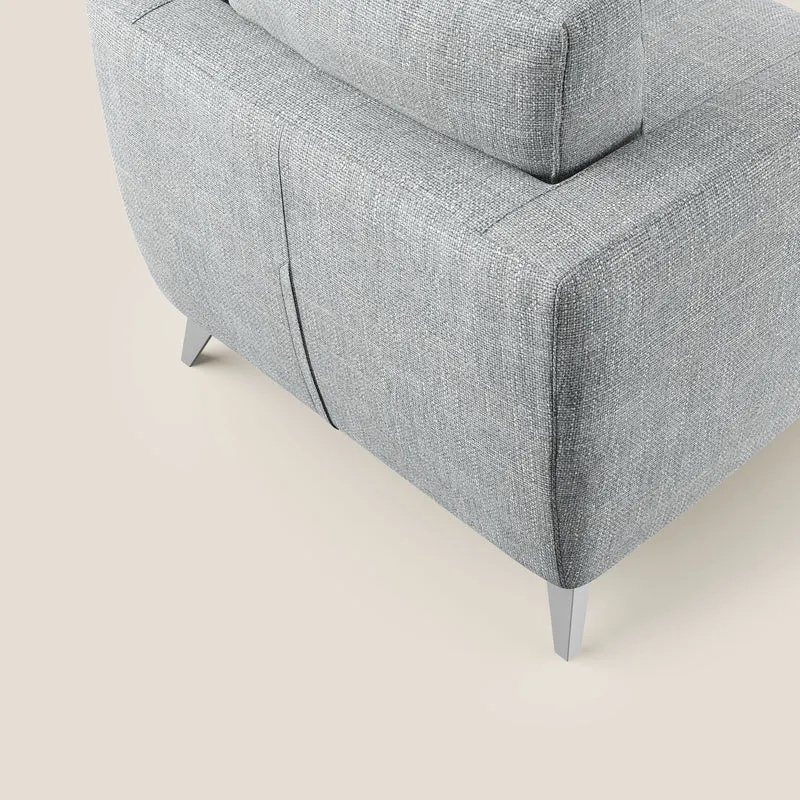 Orione fauteuil en tissu doux imperméable entrelacé T06 gris