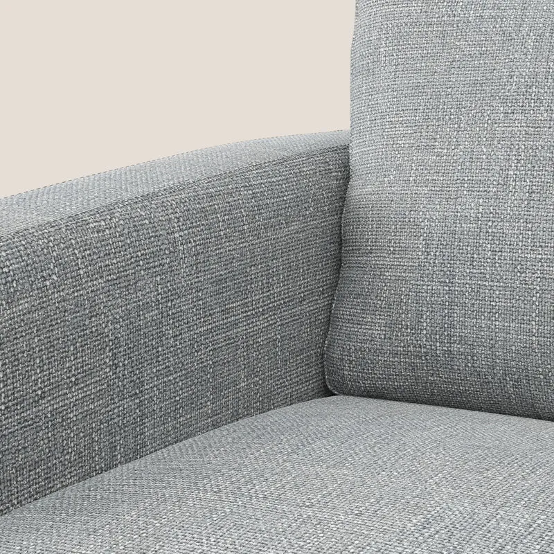 Orione fauteuil en tissu doux imperméable entrelacé T06 gris