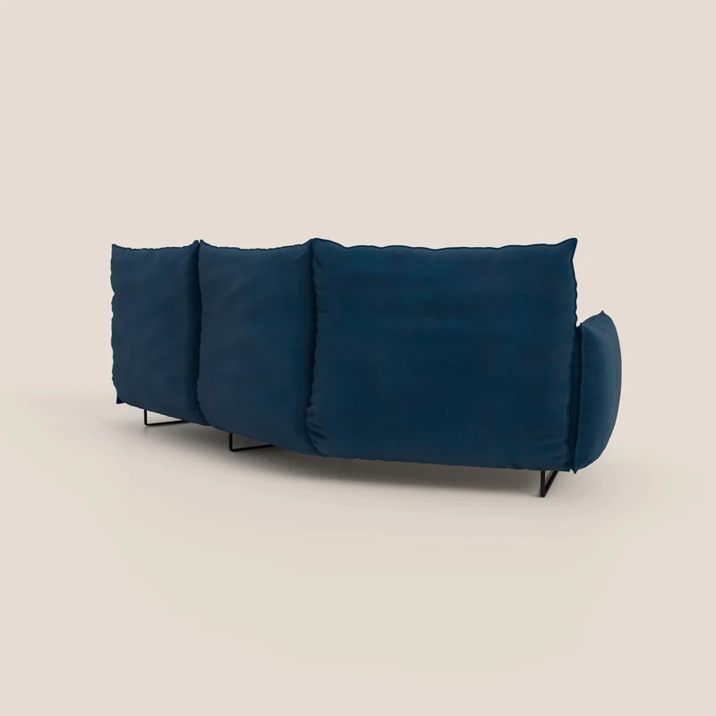 Monamour canapé d'angle au design moderne avec option relax électrique en microfibre détachable imperméable T11 bleu