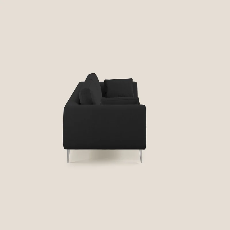 Plano canapé moderne en microfibre technique détachable T11 noir