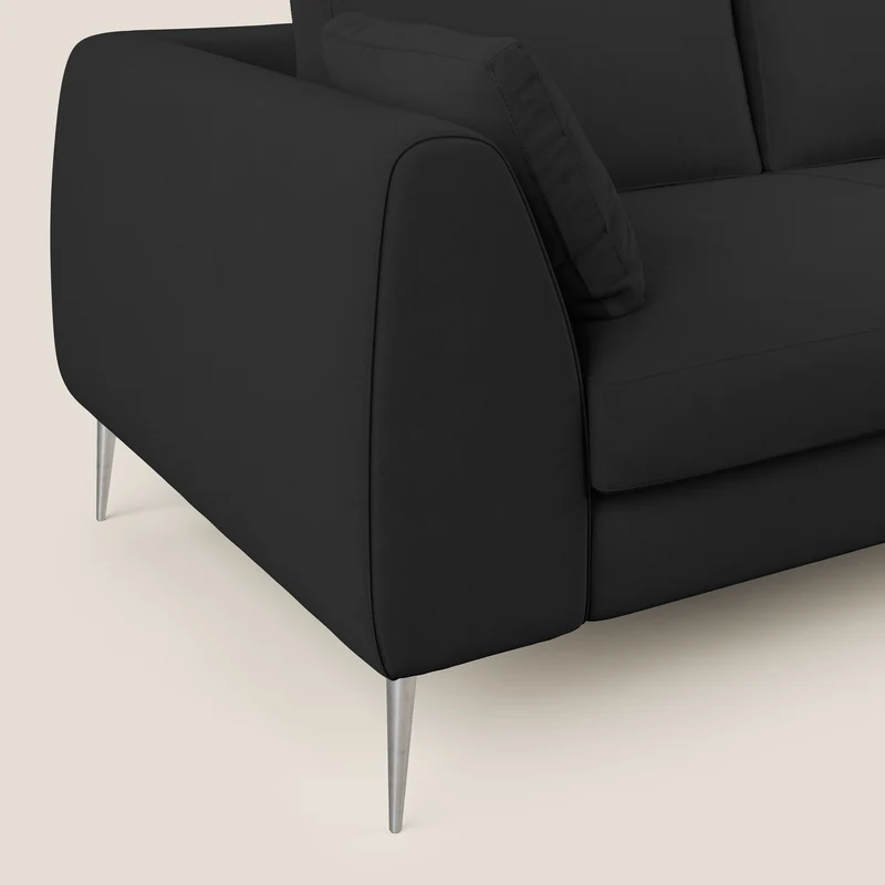 Plano canapé moderne en microfibre technique détachable T11 noir