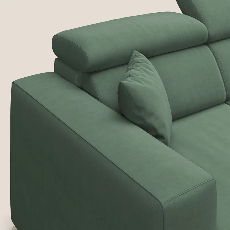 Orwell canapé avec 3 assises extractibles en microfibre détachable T11 vert