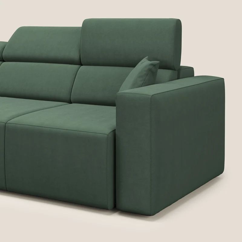 Orwell canapé avec 3 assises extractibles en microfibre détachable T11 vert