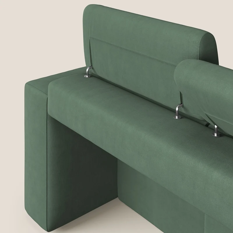 Orwell canapé avec 3 assises extractibles en microfibre détachable T11 vert