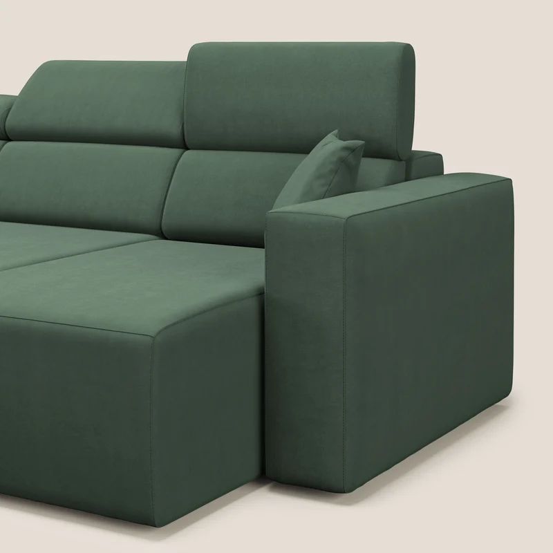 Orwell canapé avec 3 assises extractibles en microfibre détachable T11 vert