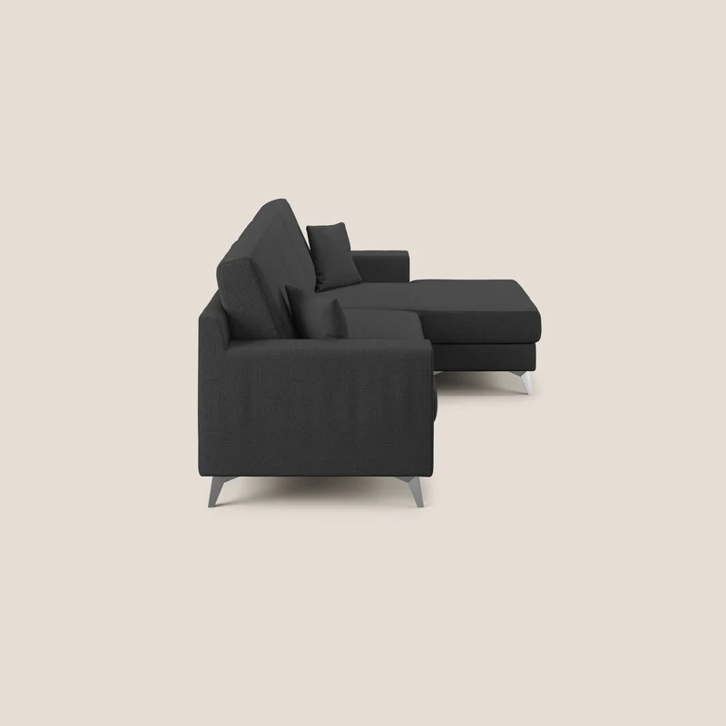 Michael Canapé d'angle REVERSIBLE en tissu imperméable T03 anthracite