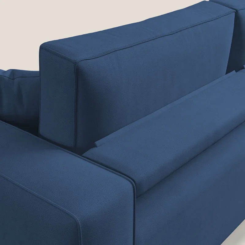 Morfeo canapé avec assises coulissantes en tissu imperméable doux T02 bleu