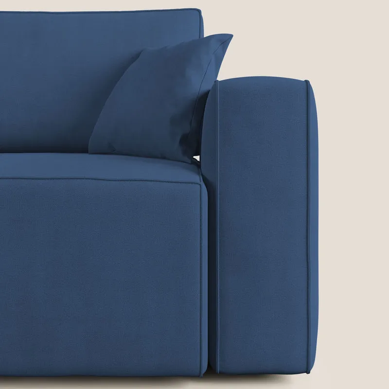 Morfeo canapé avec assises coulissantes en tissu imperméable doux T02 bleu