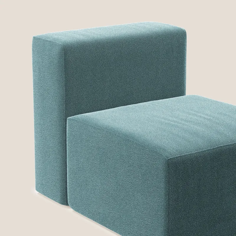 Nettuno module de fauteuil central en bouclette douce T07 bleu clair