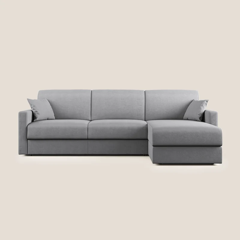 Chris canapé d'angle convertible en microfibre détachable T11 gris