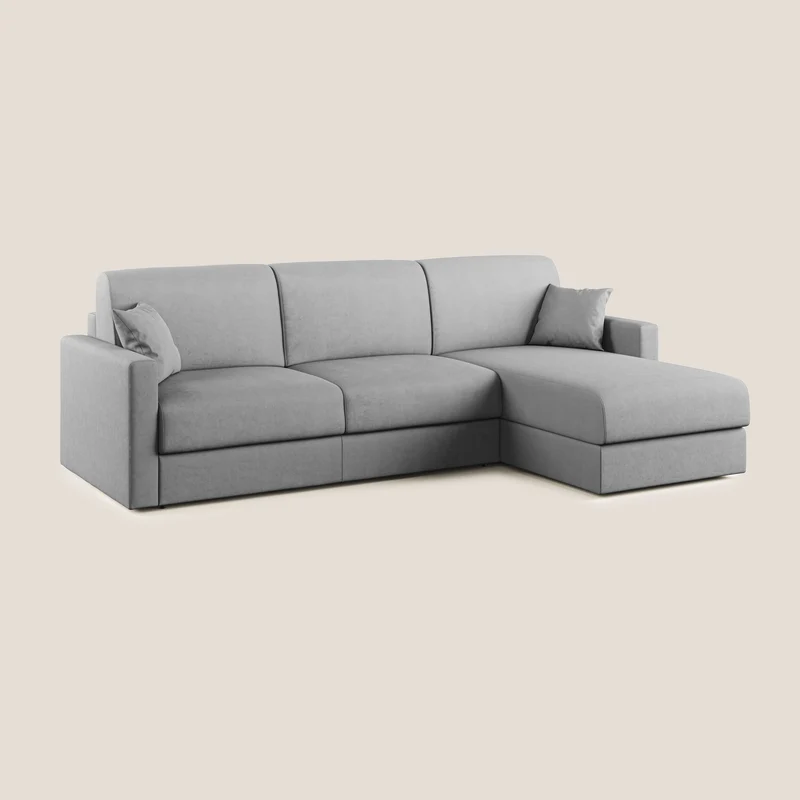Chris canapé d'angle convertible en microfibre détachable T11 gris
