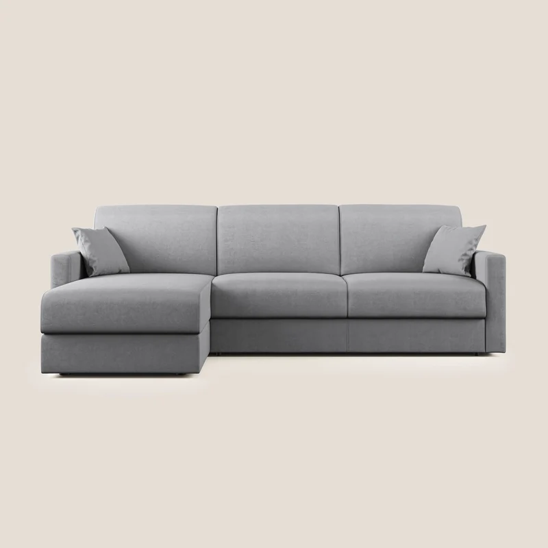 Chris canapé d'angle convertible en microfibre détachable T11 gris