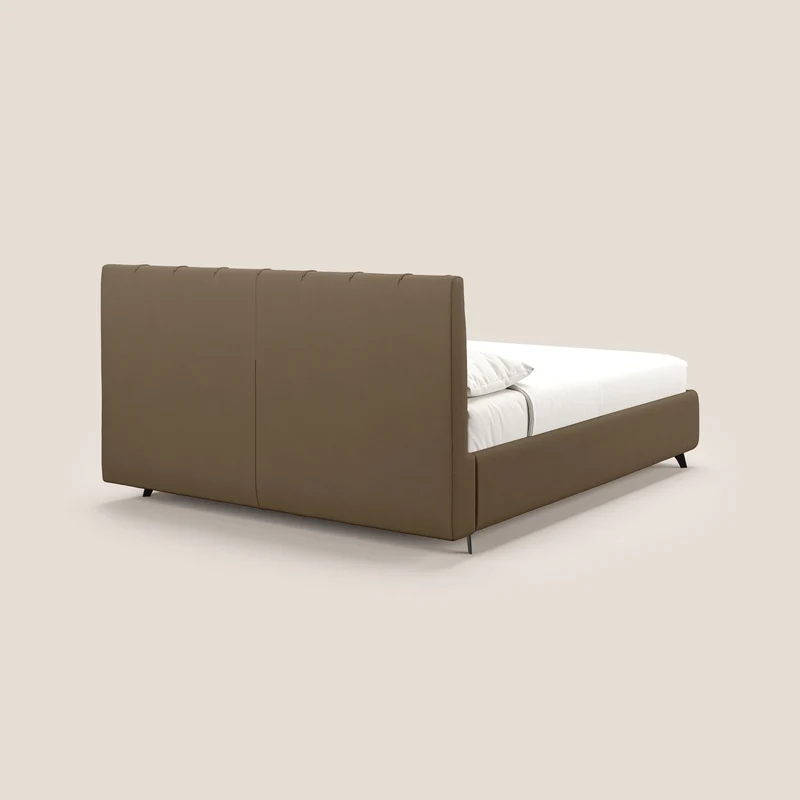 Bogart lit avec coffre rembourré complètement déhoussable en microfibre détachable T11 marron