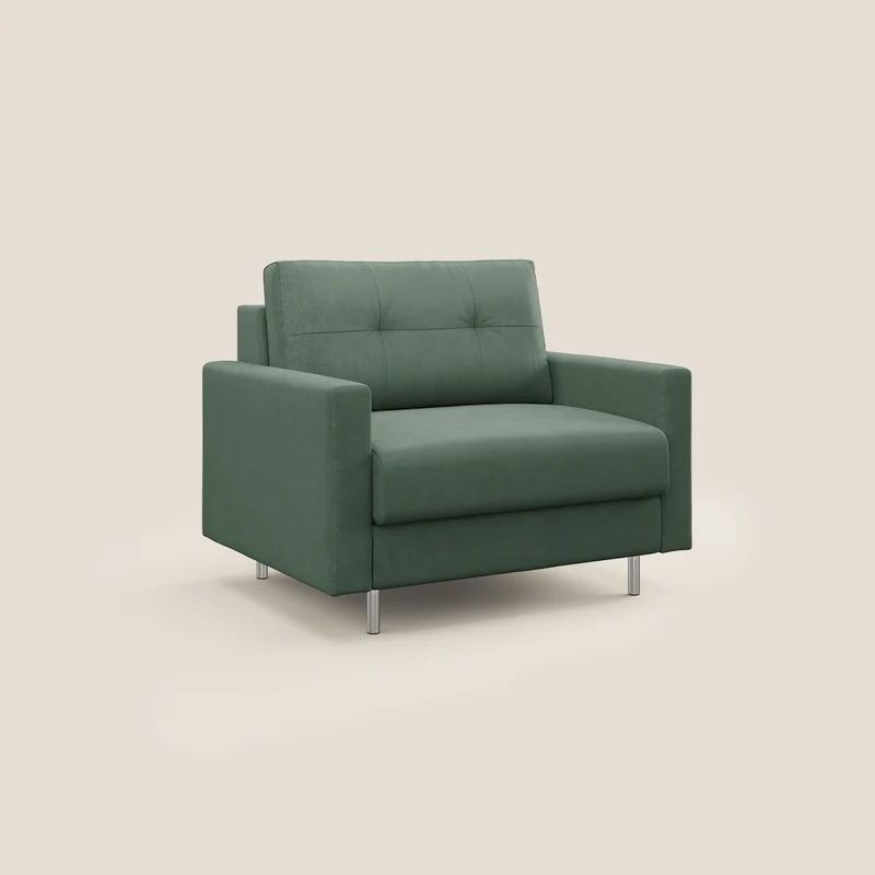 Megan fauteuil convertible en microfibre détachable T11 vert