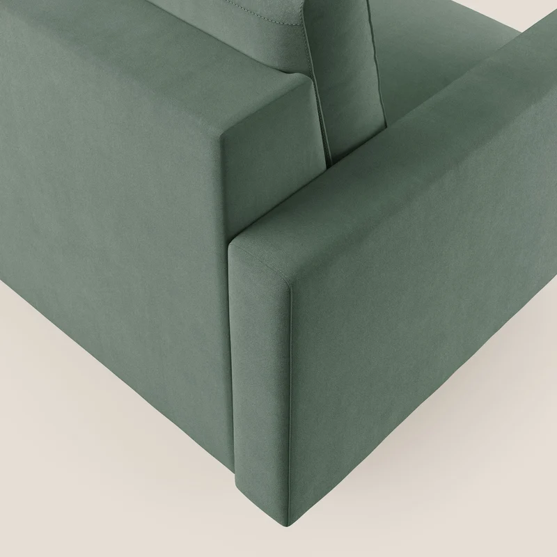 Megan fauteuil convertible en microfibre détachable T11 vert