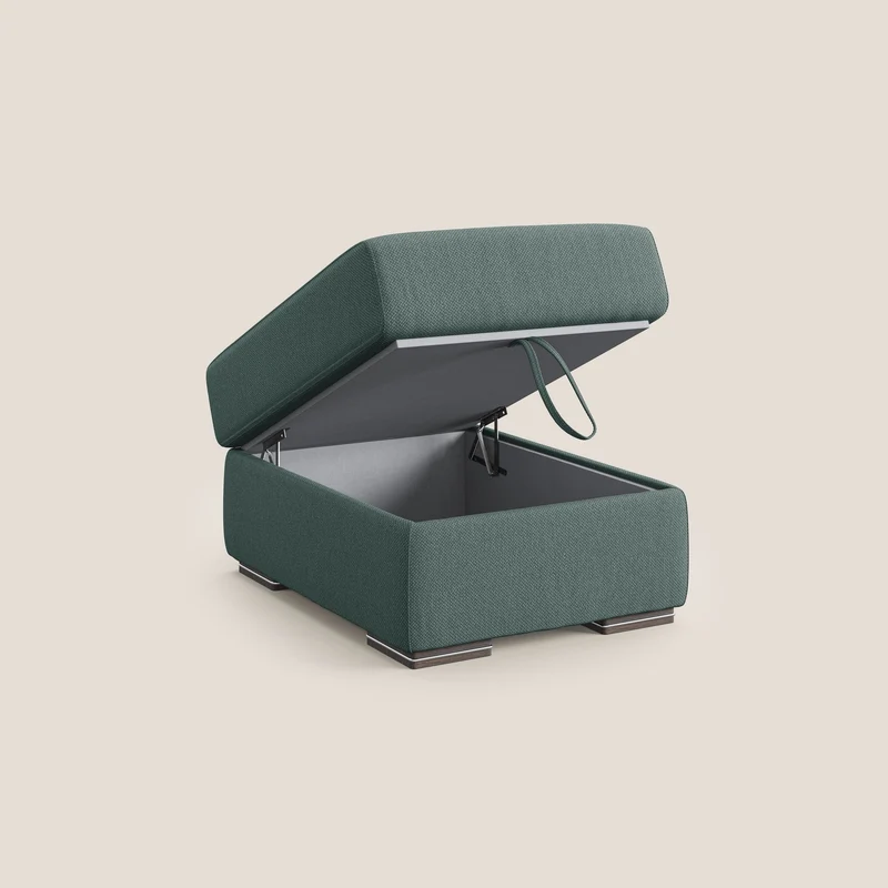 Sun pouf coffre en tissu détachable T05 vert