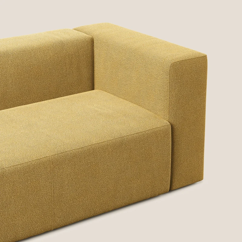 Nettuno module d'angle/latéral maxi en bouclette douce T07 jaune