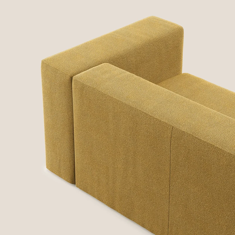 Nettuno module d'angle/latéral maxi en bouclette douce T07 jaune