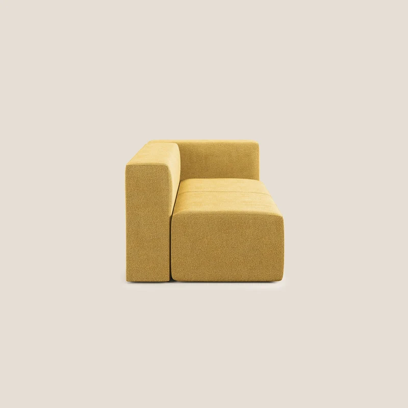 Nettuno module d'angle/latéral maxi en bouclette douce T07 jaune