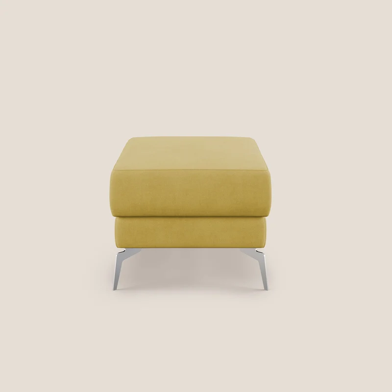Star Pouf avec pieds hauts en tissu imperméable T02 jaune