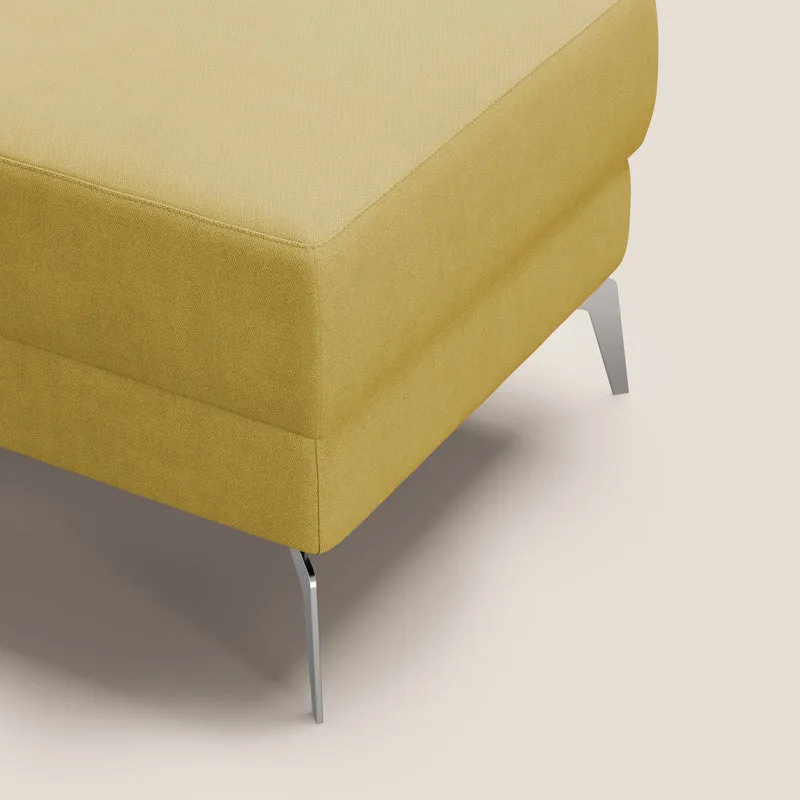 Star Pouf avec pieds hauts en tissu imperméable T02 jaune