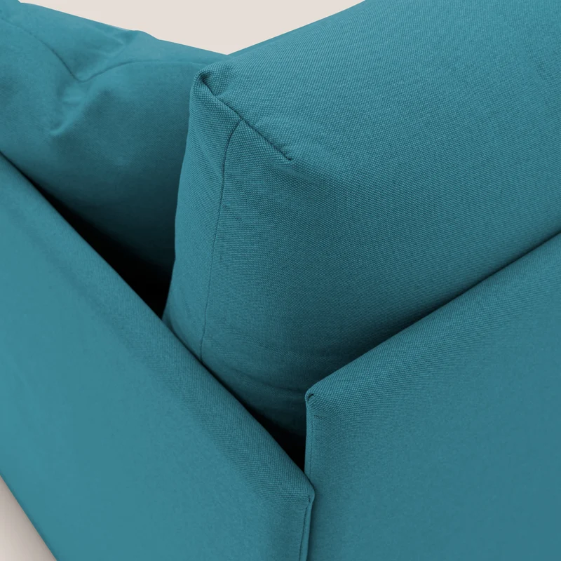Brera Canapé duplex avec lits jumeaux et tissu effet coton imperméable T13 bleu clair