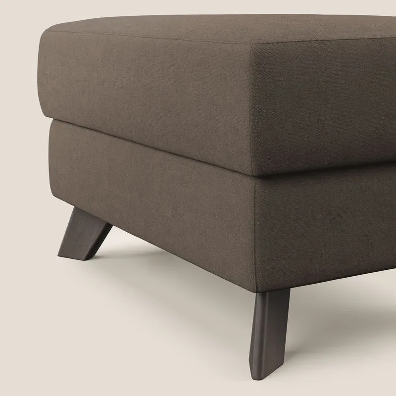 Moon Pouf coffre aux pieds hauts et tissu doux imperméable T02 marron