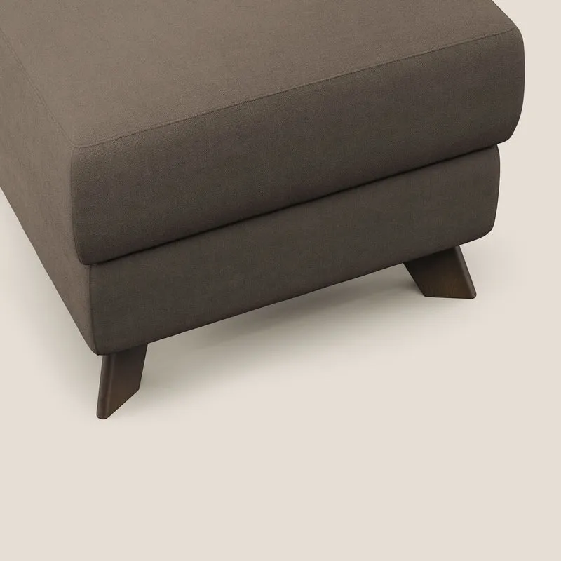Moon Pouf coffre aux pieds hauts et tissu doux imperméable T02 marron