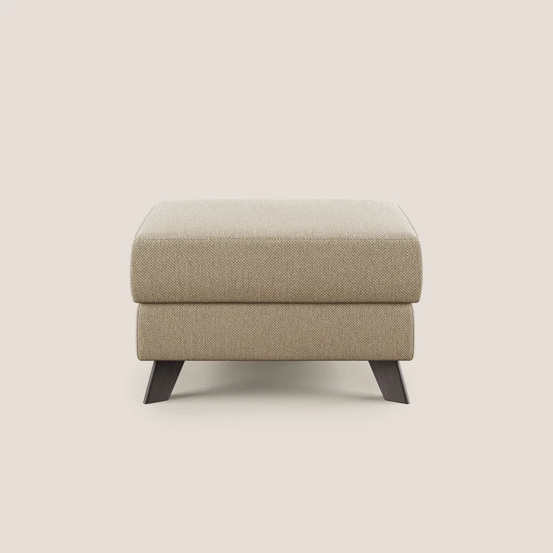 Moon Pouf coffre aux pieds hauts en tissu détachable avec l'eau T05 beige