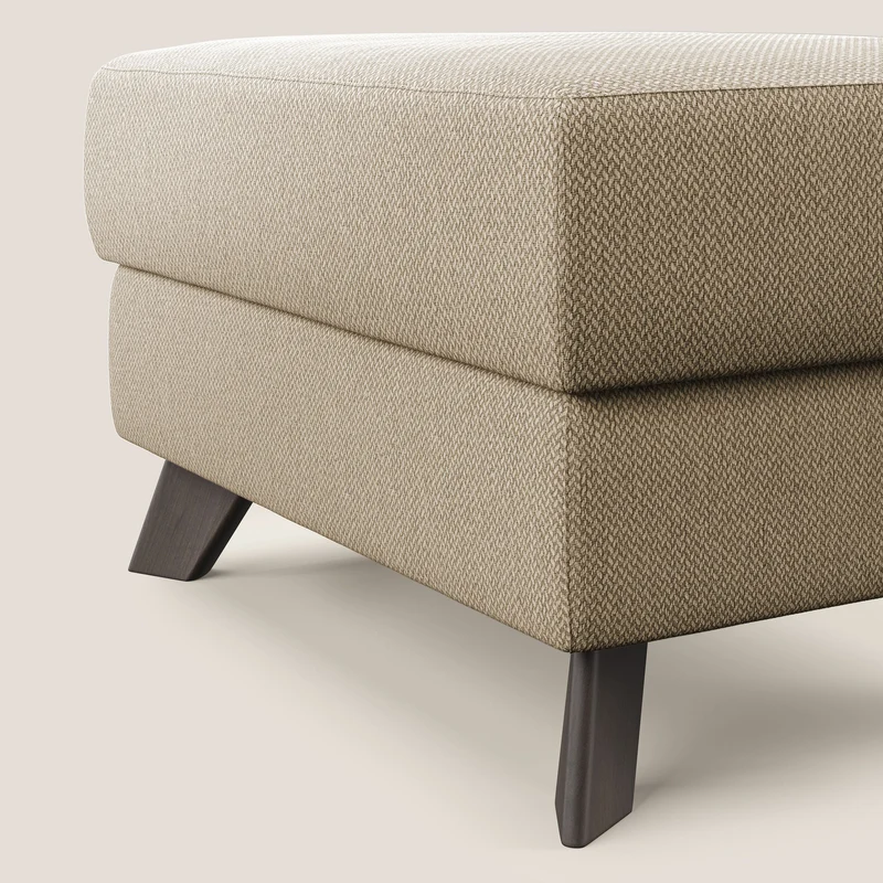 Moon Pouf coffre aux pieds hauts en tissu détachable avec l'eau T05 beige