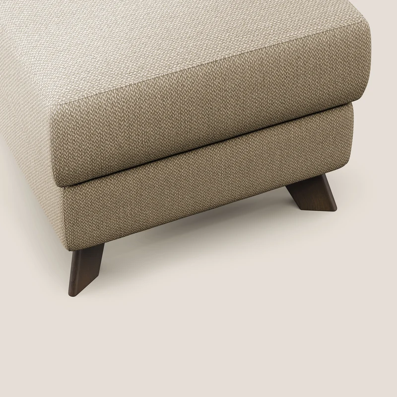 Moon Pouf coffre aux pieds hauts en tissu détachable avec l'eau T05 beige