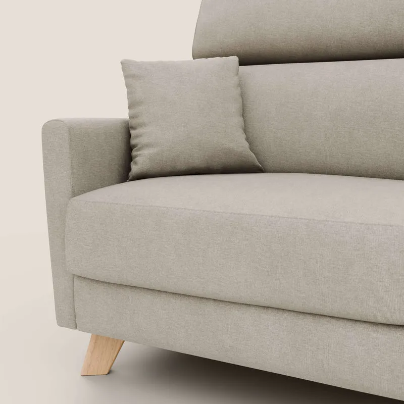 Francy canapé convertible avec têtières réglables en tissu détachable T17 crème