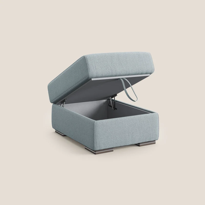 Sun pouf coffre en tissu détachable T05 bleu pastel