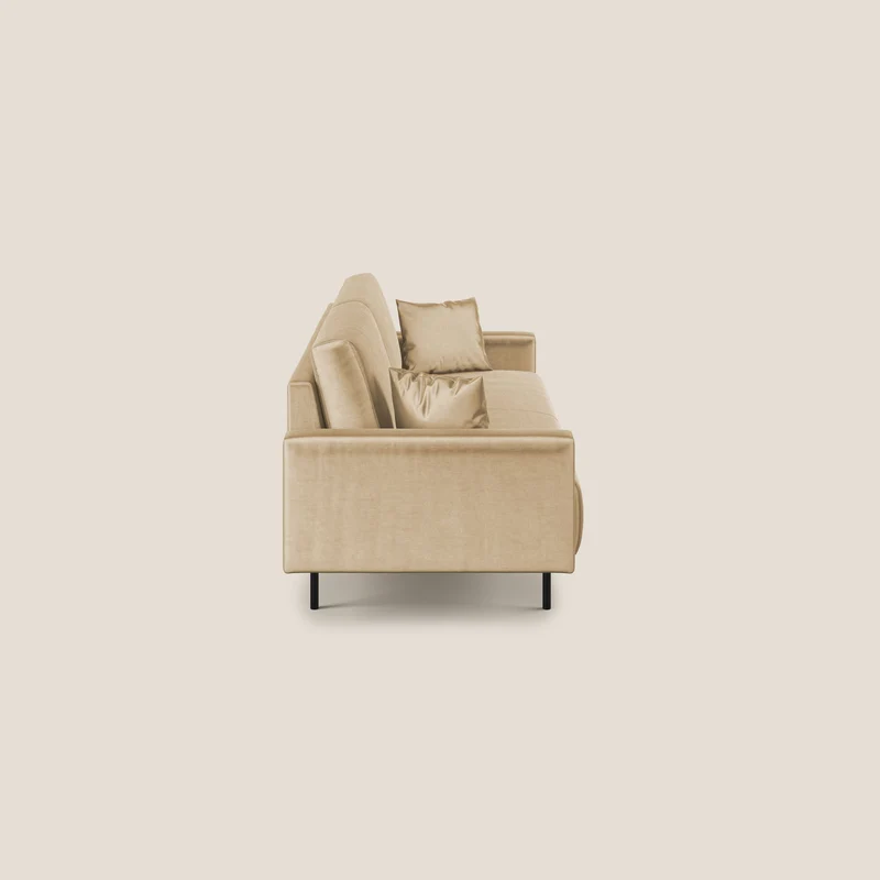 Arthur canapé moderne en velours doux imperméable T01 beige