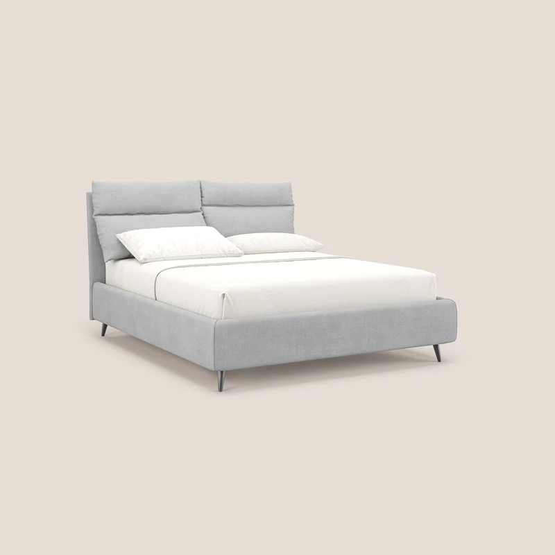 Jerry lit coffre et coussins réglables en tissu détachable T17 gris