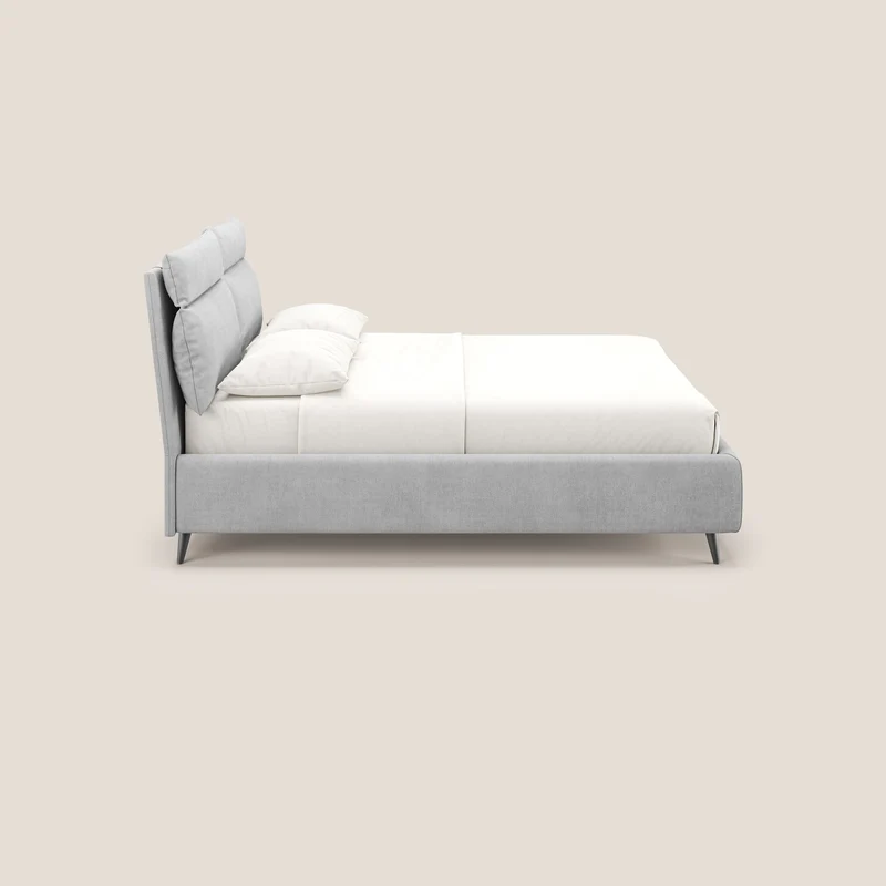 Jerry lit coffre et coussins réglables en tissu détachable T17 gris