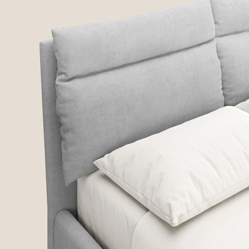 Jerry lit coffre et coussins réglables en tissu détachable T17 gris