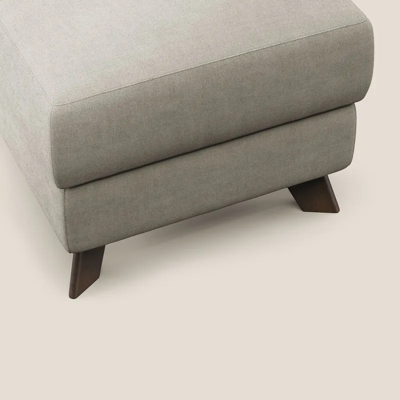 Moon Pouf coffre aux pieds hauts et tissu doux imperméable T02 crème