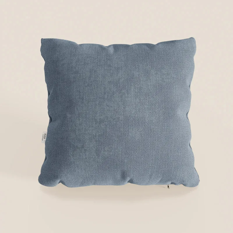 Coussin Miami disponible en plusieurs couleurs, fabriqué en tissu imperméable doux T14 bleu pastel