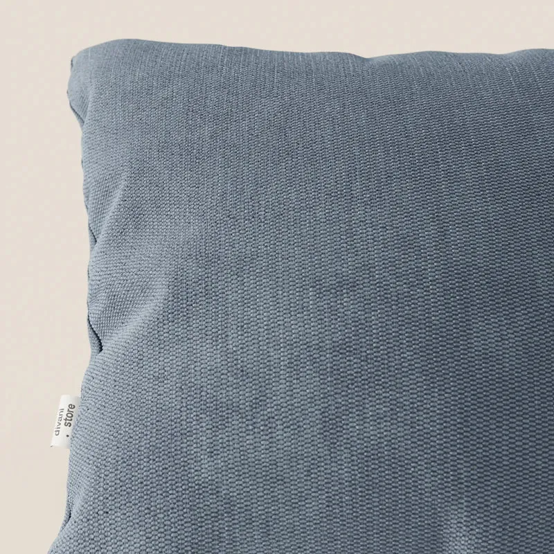 Coussin Miami disponible en plusieurs couleurs, fabriqué en tissu imperméable doux T14 bleu pastel