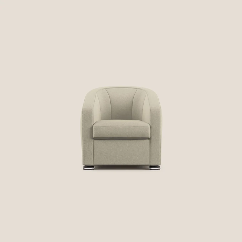 Cloe Fauteuil en tissu détachable à l'eau QuickClean T08 crème