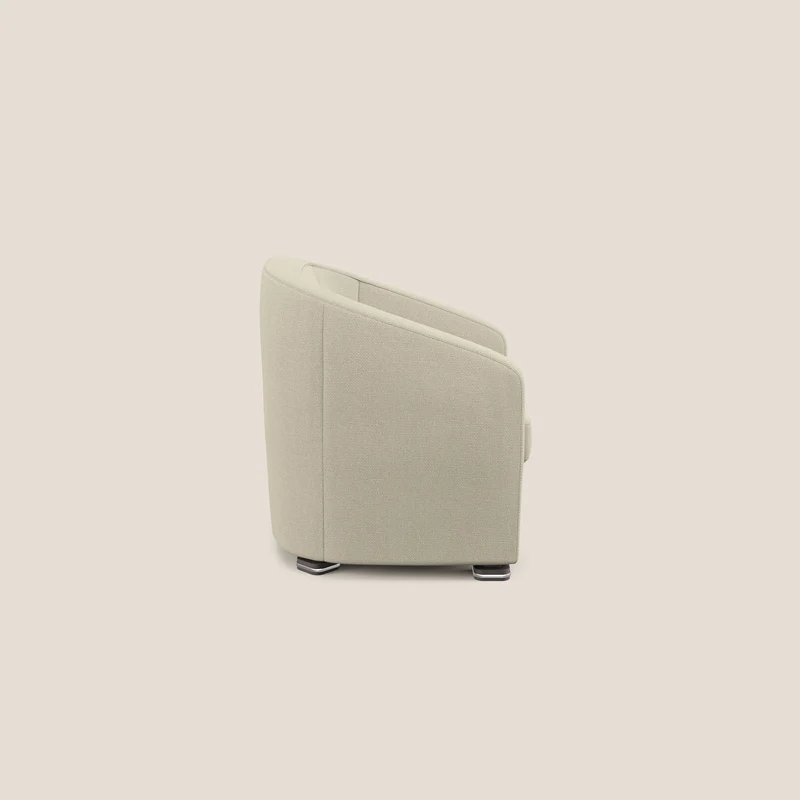 Cloe Fauteuil en tissu détachable à l'eau QuickClean T08 crème