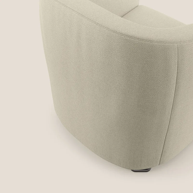 Cloe Fauteuil en tissu détachable à l'eau QuickClean T08 crème