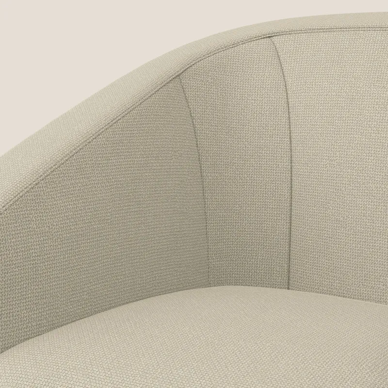 Cloe Fauteuil en tissu détachable à l'eau QuickClean T08 crème