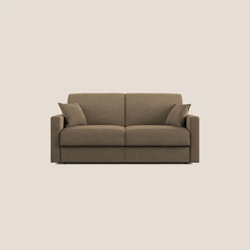 Chris canapé convertible en microfibre détachable T11 marron